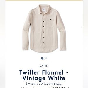 Katin Twiller Flannel - Vintage White